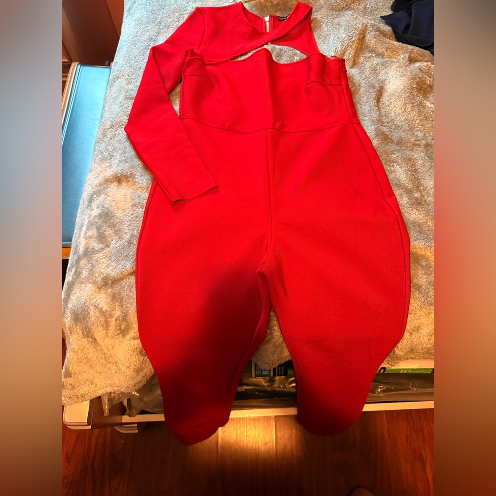 Fashion Nova Bold Red Jumpsuit